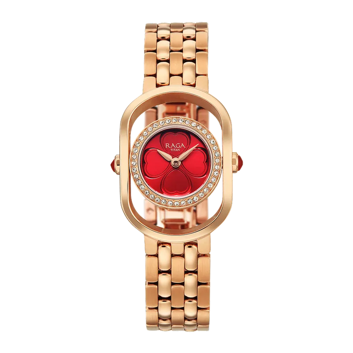 Titan Raga Paris, With Love 2839WM01 Red Mirror Dial Women&