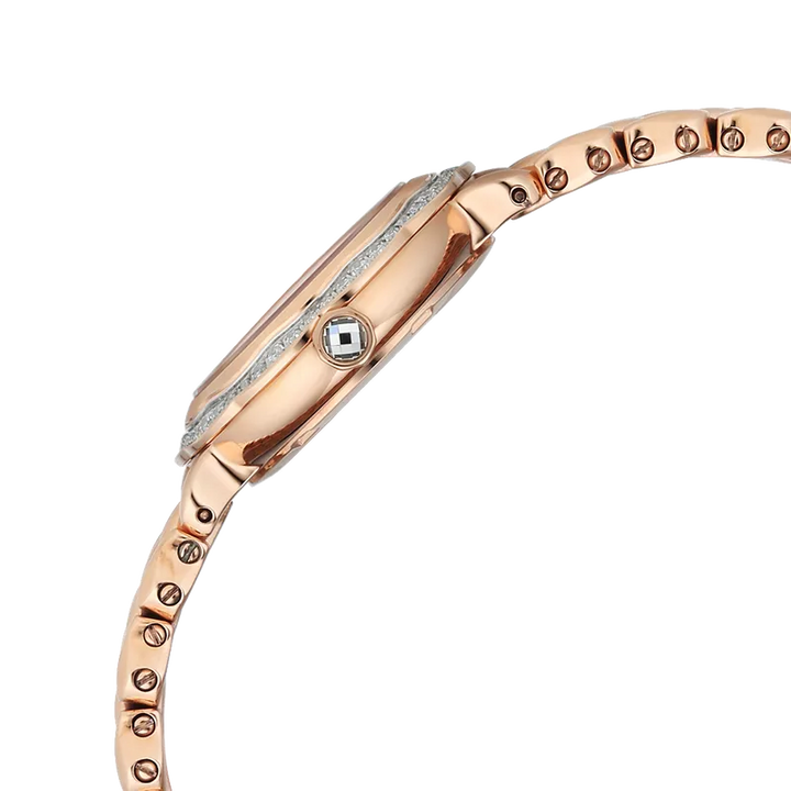 Titan Raga Paris, with Love Quartz Analog Rose Gold Dial Red Stainless Steel Strap Watch For Women 2838wm01
