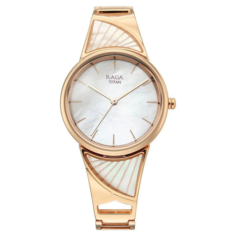 Titan Raga Power Pearls 2810wm01f Mother of Pearl Dial Women&
