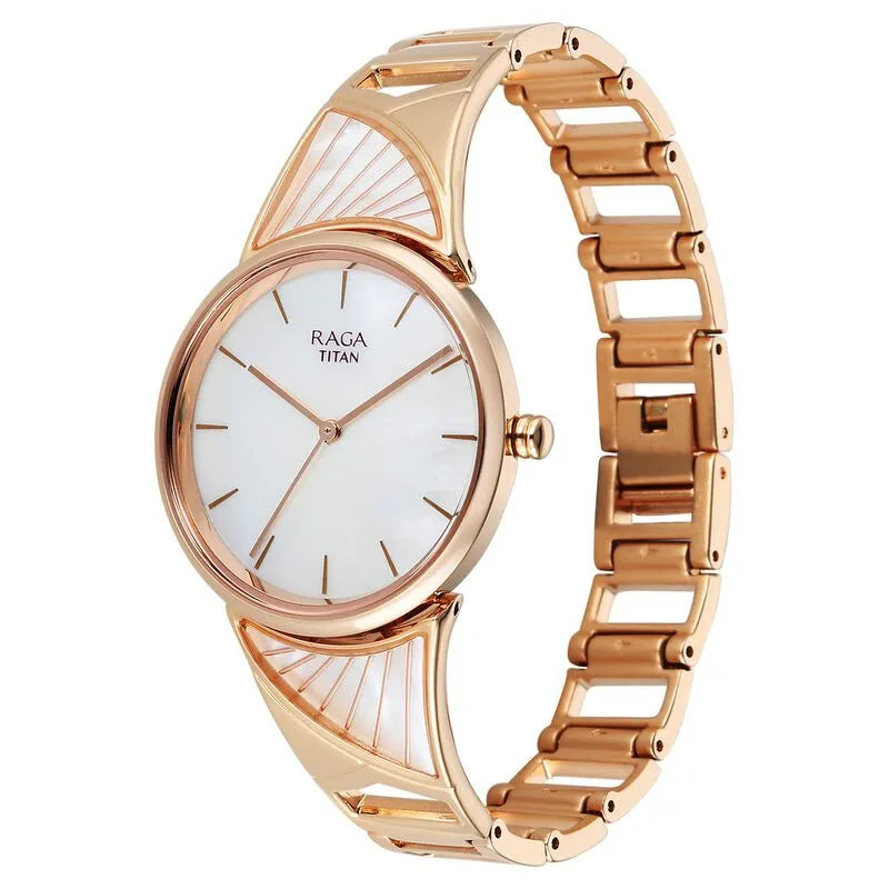 Titan Raga Power Pearls 2810wm01f Mother of Pearl Dial Women&
