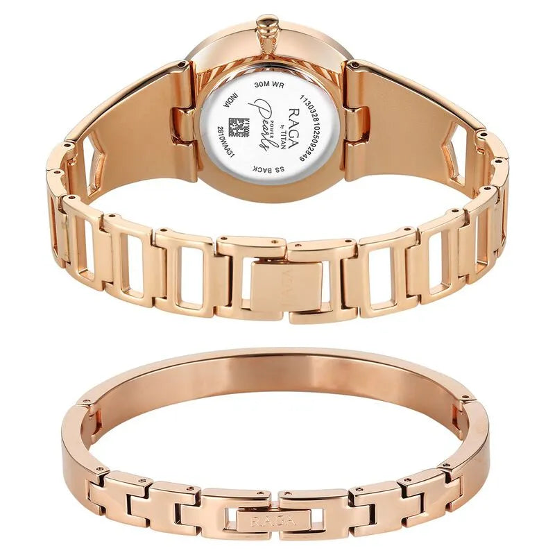 Titan Raga Power Pearls 2810wm01f Mother of Pearl Dial Women&