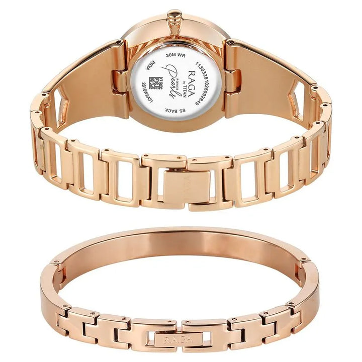 Titan Raga Power Pearls 2810wm01f Mother of Pearl Dial Women&