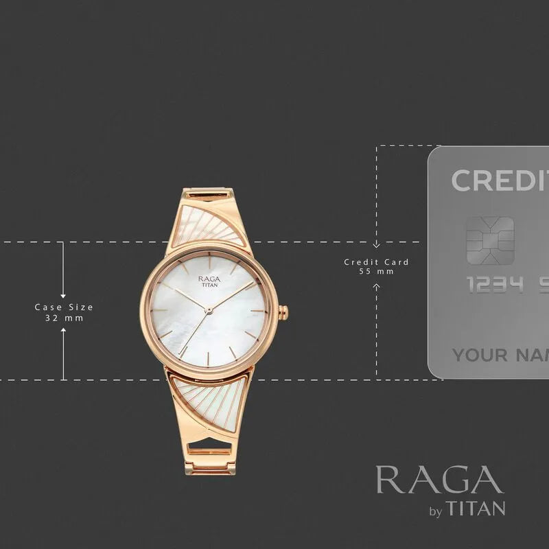 Titan Raga Power Pearls 2810wm01f Mother of Pearl Dial Women&