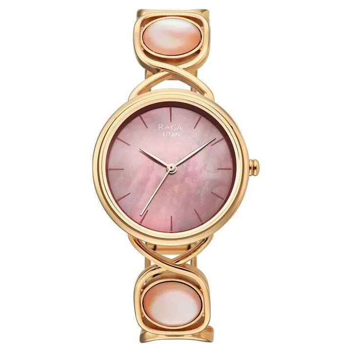 Titan Raga Power Pearls 2810wm02f Mother of Pearl Dial Women&