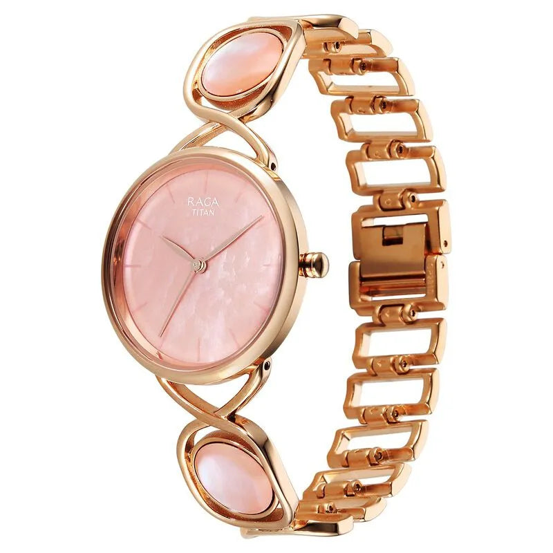 Titan Raga Power Pearls 2810wm02f Mother of Pearl Dial Women&