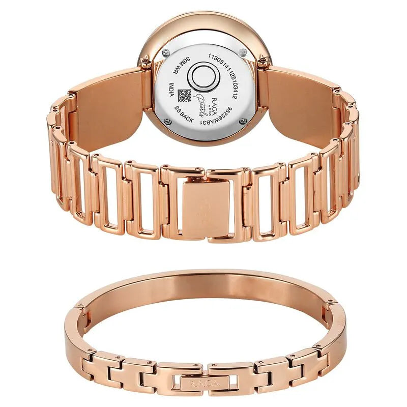 Titan Raga Power Pearls 95226wm02f Mother of Pearl Dial Women&
