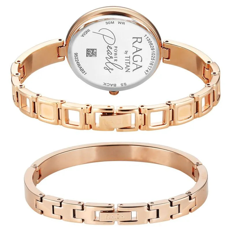 Titan Raga Power Pearls Mother of Pearl Dial Women&