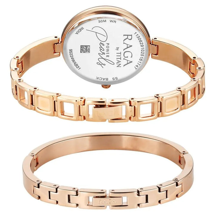 Titan Raga Power Pearls Mother of Pearl Dial Women&