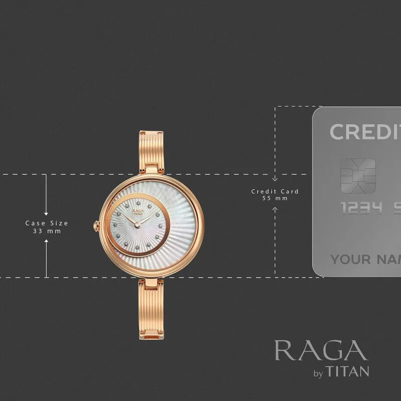 Titan Raga Power Pearls Mother of Pearl Dial Women&