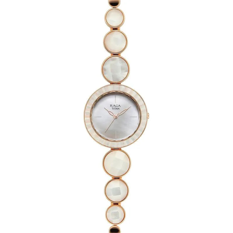 Titan Raga Power Pearls Mother of Pearl Dial Women&