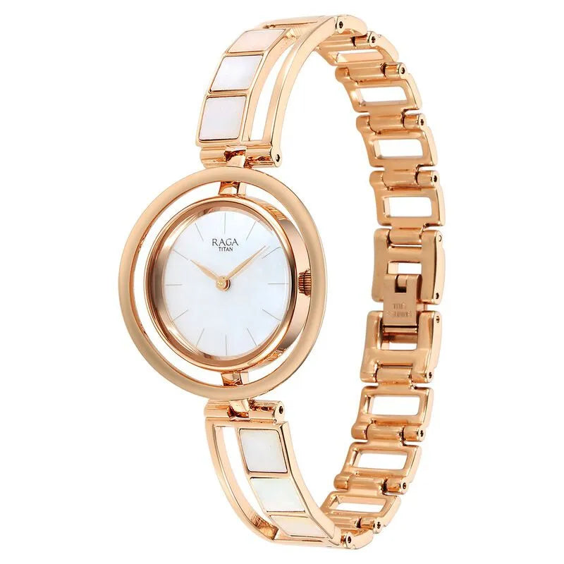 Titan Raga Power Pearls NU95232WM01F Mother of Pearl Dial Women&