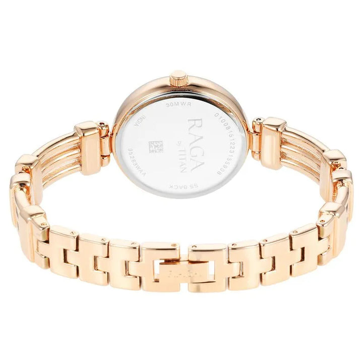 Titan Raga Showstopper 95263WM01 Rose Gold Dial Women&