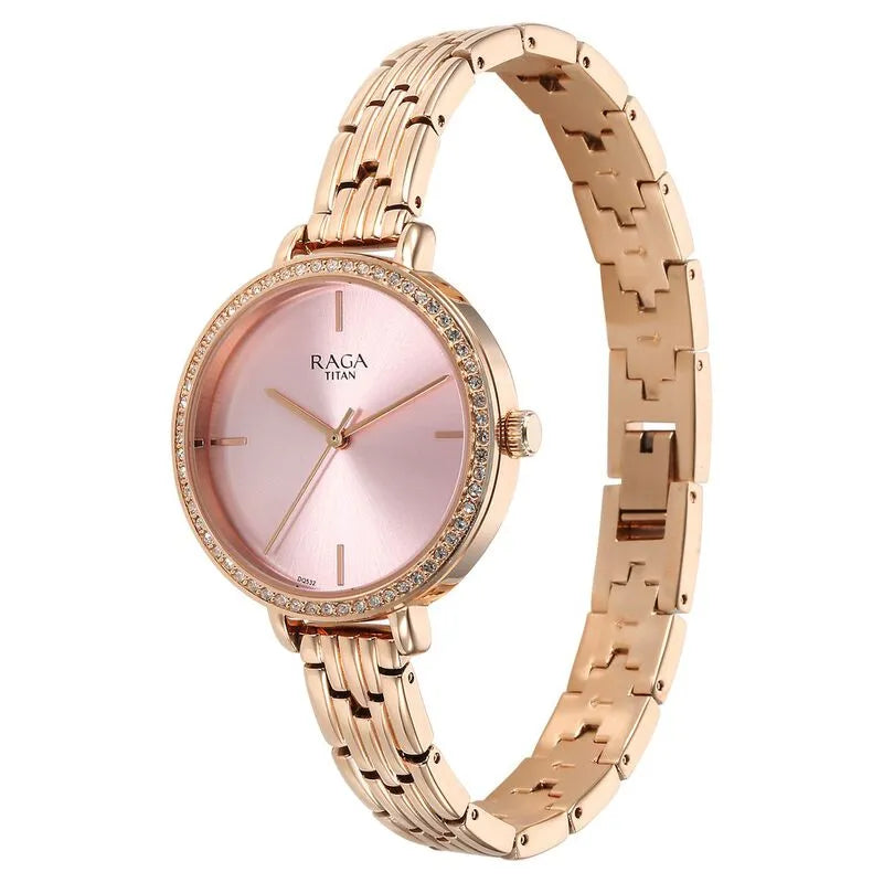 Titan Raga Showstopper 95286WM01 Pink Dial Women&