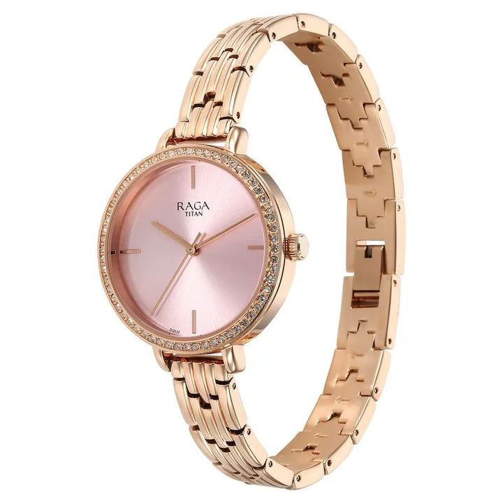 Titan Raga Showstopper 95286WM01 Pink Dial Women&