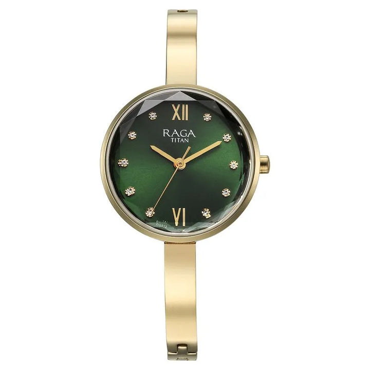 Titan Raga Showstopper NU95271YM01 Green Dial Women&
