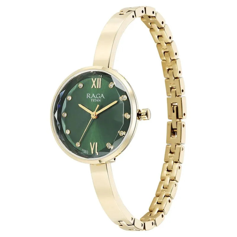 Titan Raga Showstopper NU95271YM01 Green Dial Women&