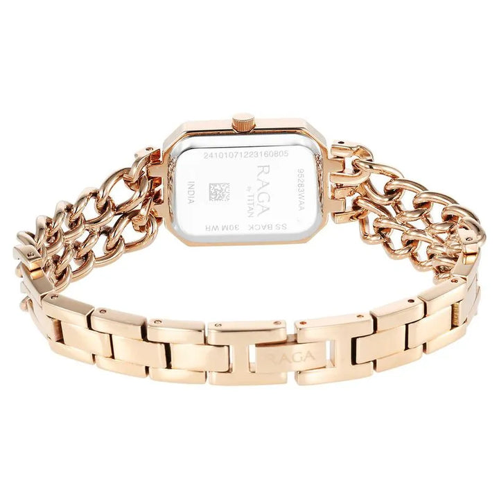 Titan Raga Showstopper NU95283WM01 Rose Gold Dial Women&