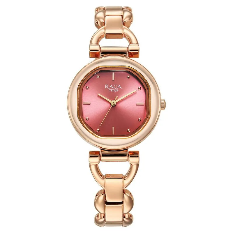 Titan Raga Showstopper NU95301WM01 Quartz Analog Pink Dial Women&