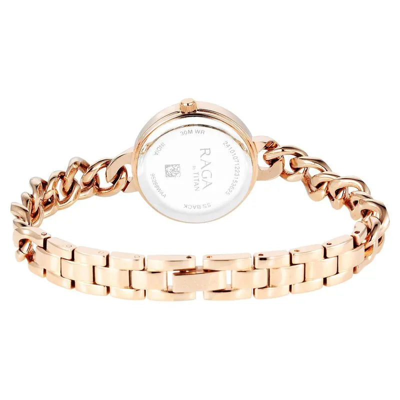 Titan Raga Showstopper Quartz Analog Rose Gold Dial Women&