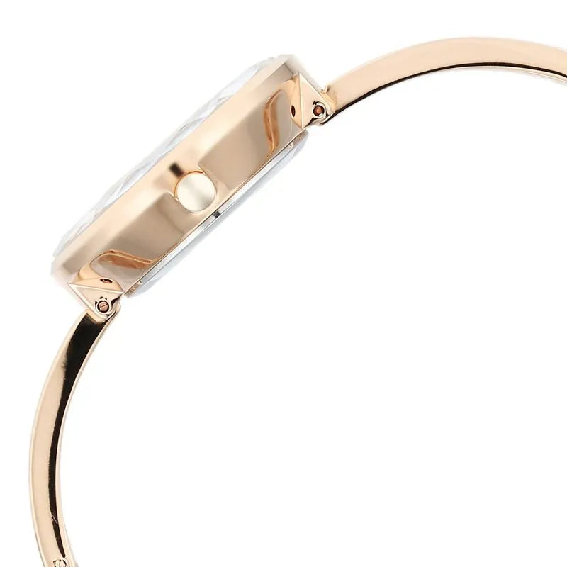 Titan Raga Showstopper Quartz Analog Silver Dial Rose Gold Metal Strap Women&