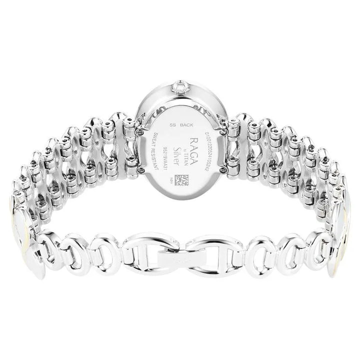 Titan Raga Silver Mother Of Pearl Dial Women&