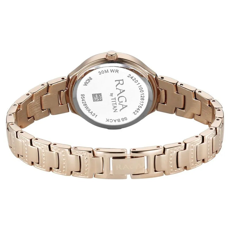 Titan Raga Spotlight 95428WM01 Quartz Analog Pink Dial Women&