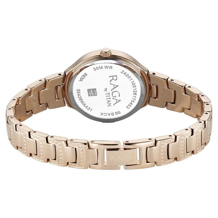 Titan Raga Spotlight 95428WM01 Quartz Analog Pink Dial Women&