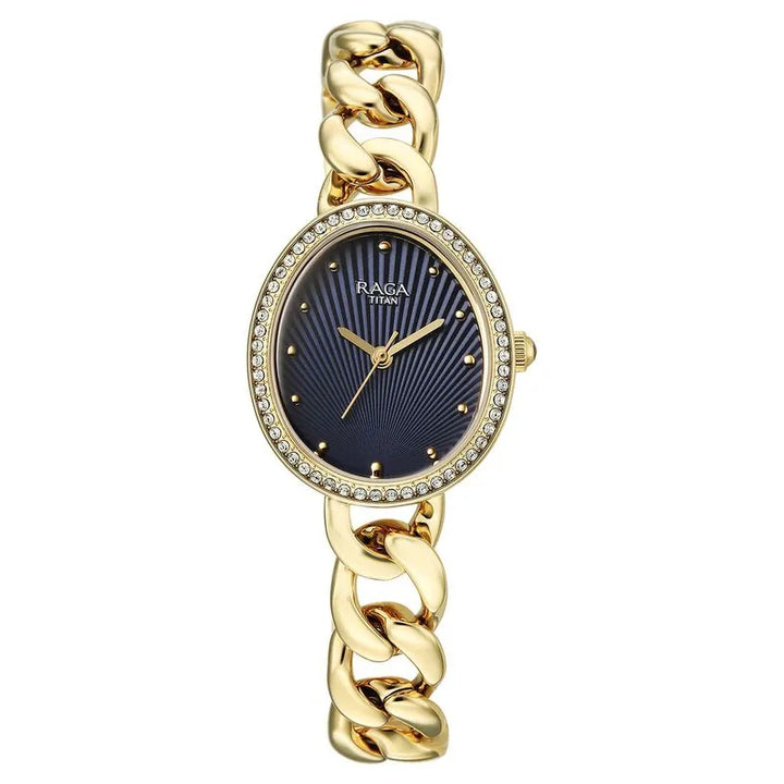 Titan Raga Spotlight 95429ym01 Blue Dial Women&