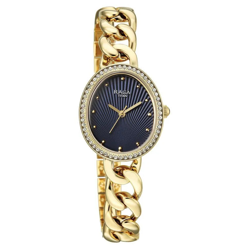 Titan Raga Spotlight 95429ym01 Blue Dial Women&