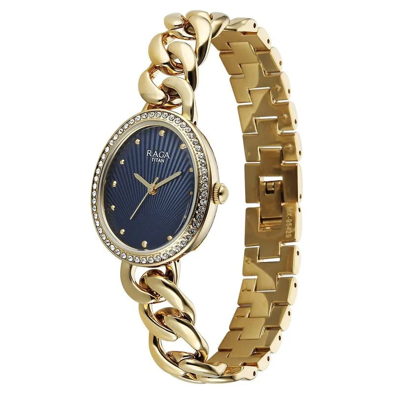 Titan Raga Spotlight 95429ym01 Blue Dial Women&