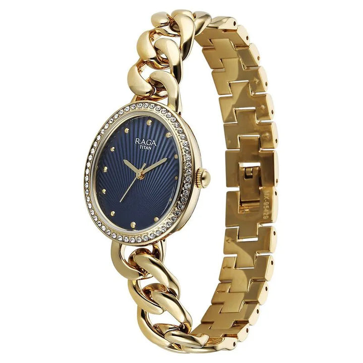 Titan Raga Spotlight 95429ym01 Blue Dial Women&