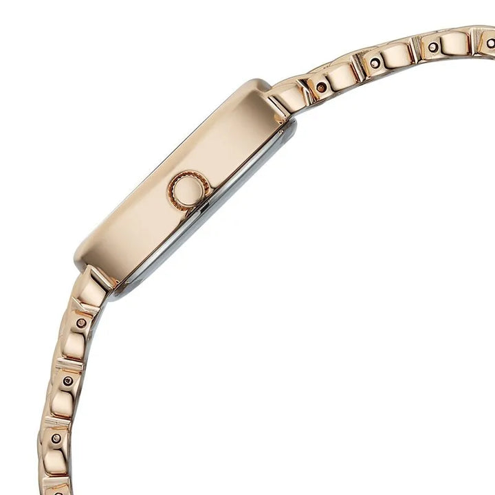 Titan Raga Spotlight 95430wm01 Quartz Analog Silver Dial Rose Gold Metal Strap Women&