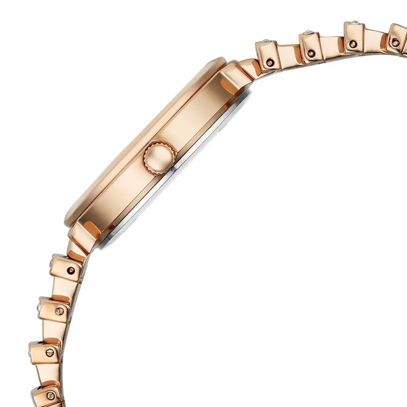 Titan Raga Spotlight 95431wm01 Quartz Analog Pink Dial Rose Gold Metal Strap Women&