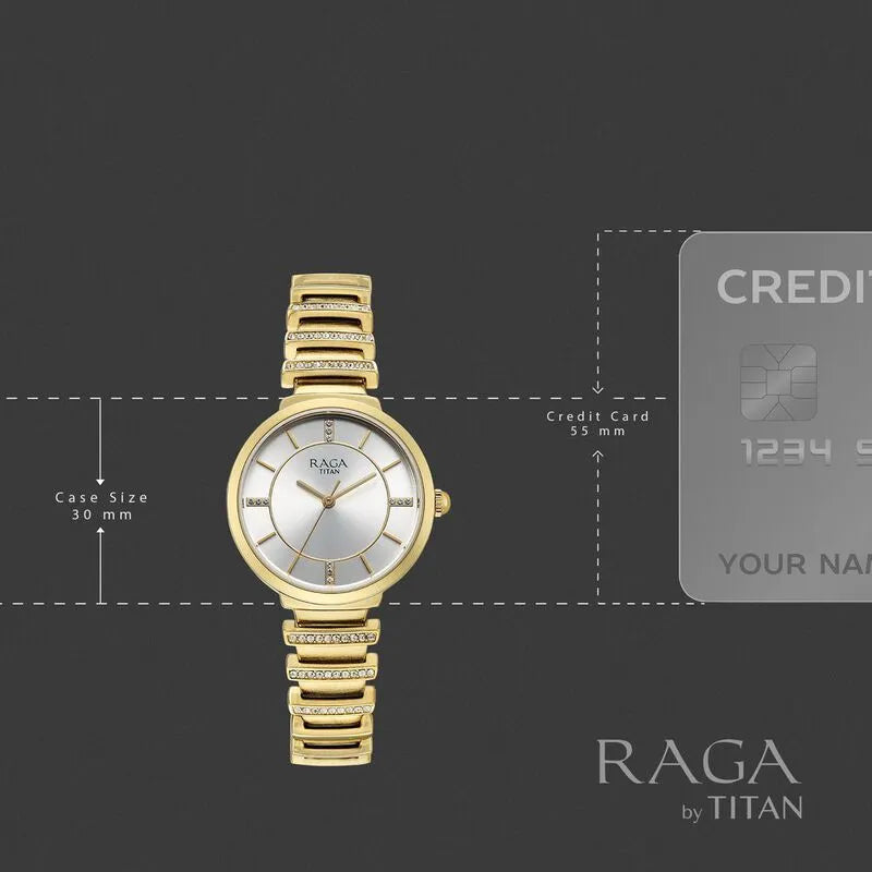 Titan Raga Spotlight 95431YM01 Silver Dial Women&