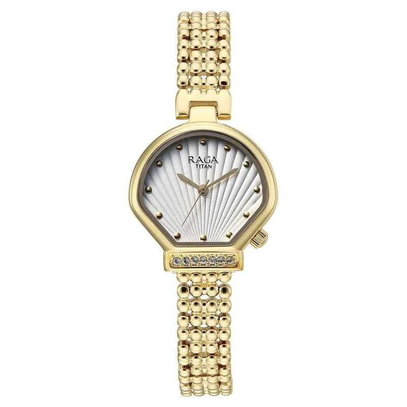 Titan Raga Spotlight 95432ym01 White Dial Women&