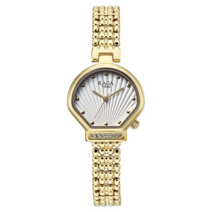 Titan Raga Spotlight 95432ym01 White Dial Women&