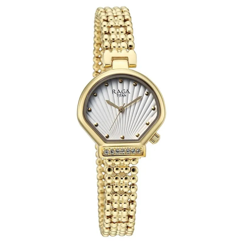 Titan Raga Spotlight 95432ym01 White Dial Women&