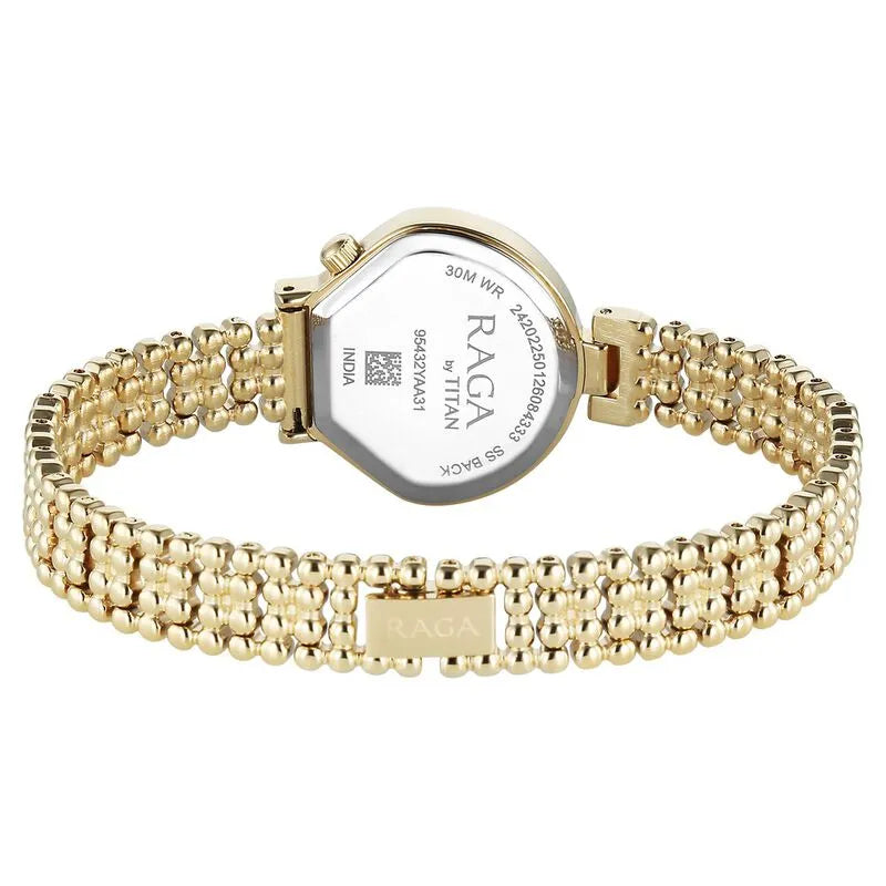 Titan Raga Spotlight 95432ym01 White Dial Women&