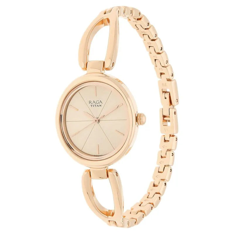 Titan Raga Viva 2579WM01 Rose Gold Dial Women&