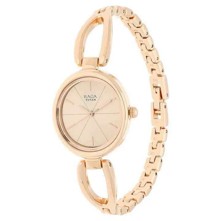 Titan Raga Viva 2579WM01 Rose Gold Dial Women&