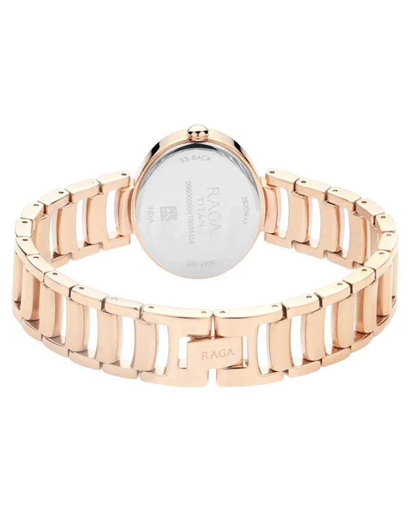 Titan Raga VIVA 2620WM01 Rose Gold Dial Women&