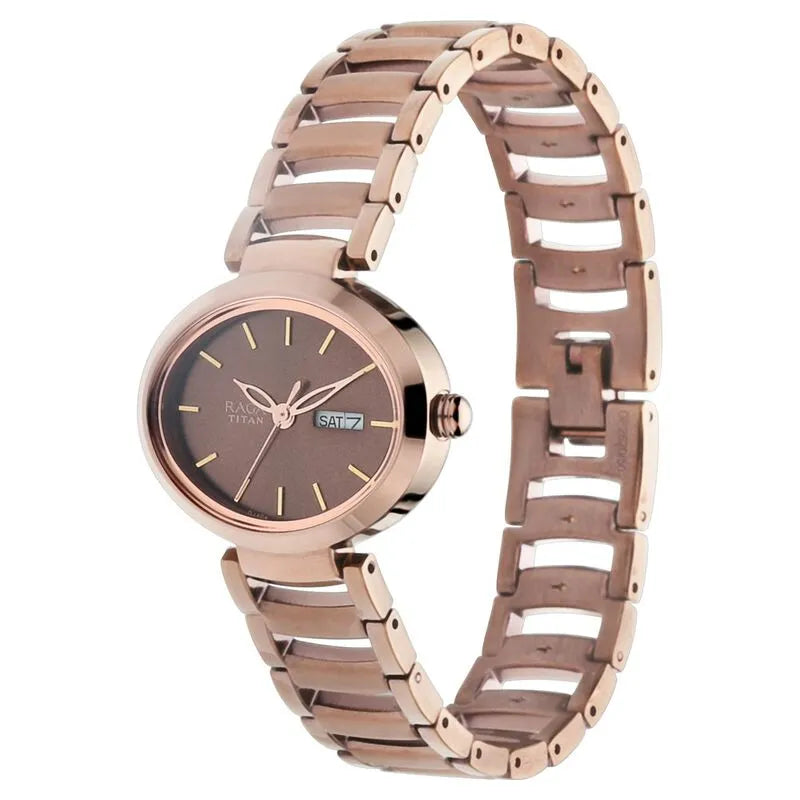 Titan Raga Viva nu2620qm01 Brown Dial Women&