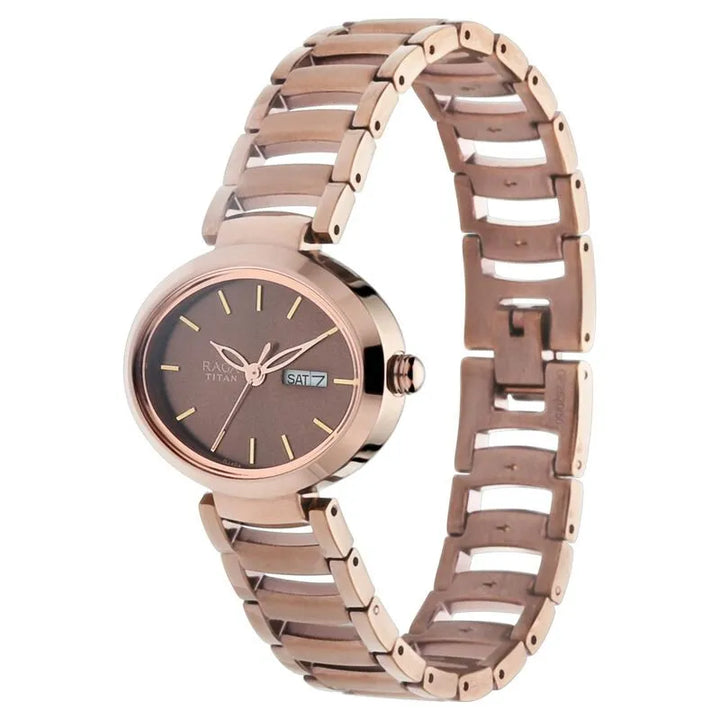 Titan Raga Viva nu2620qm01 Brown Dial Women&