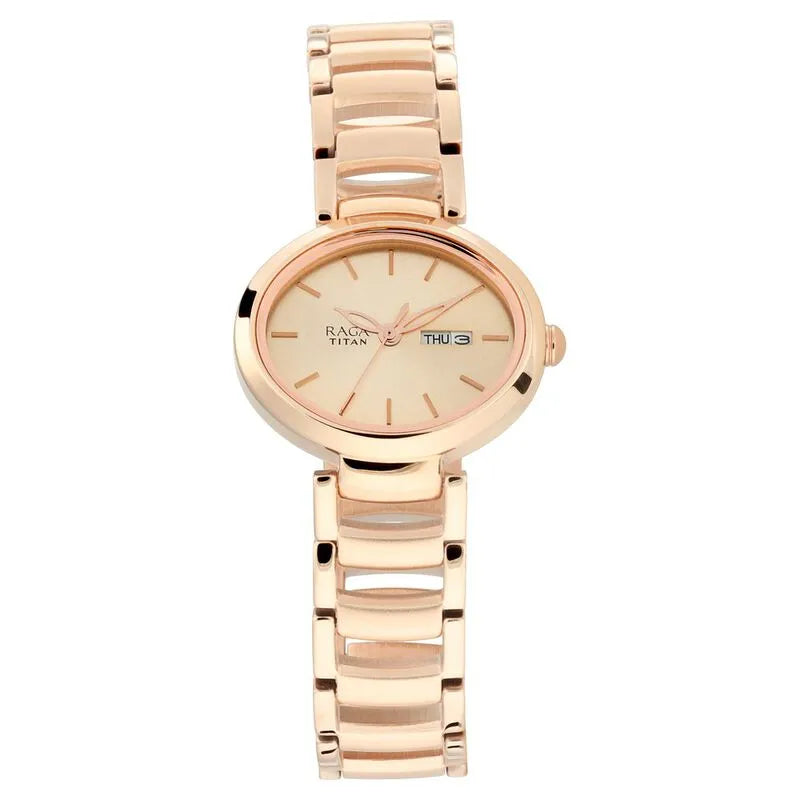 Titan Raga Viva NU2620WM01 Rose Gold Dial Women&