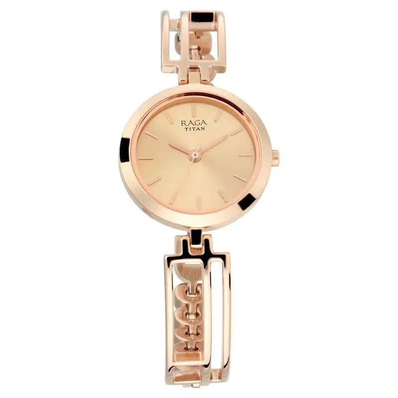 Titan Raga Viva NU2622WM01 Rose Gold Dial Women&