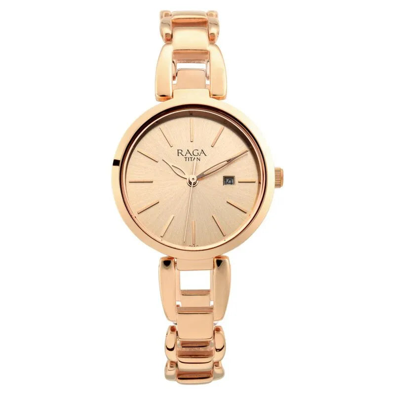 Titan Raga Viva Trendsetter Rose Gold Dial Women&