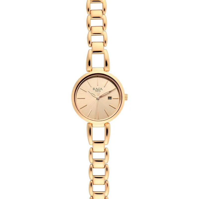 Titan Raga Viva Trendsetter Rose Gold Dial Women&