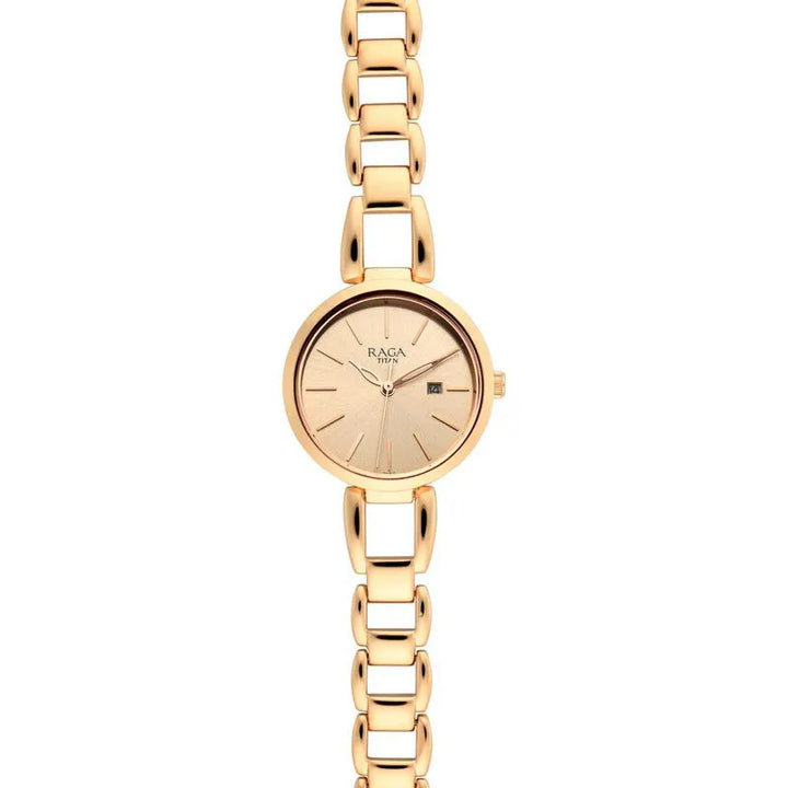 Titan Raga Viva Trendsetter Rose Gold Dial Women&
