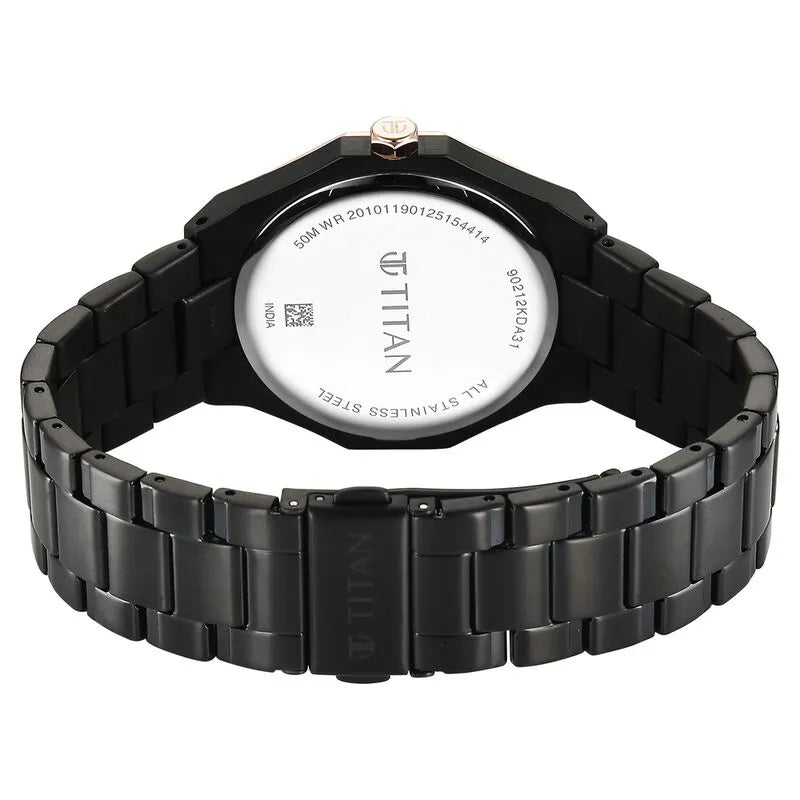 Titan Regalia Dodecagon Quartz Analog with Date Men&