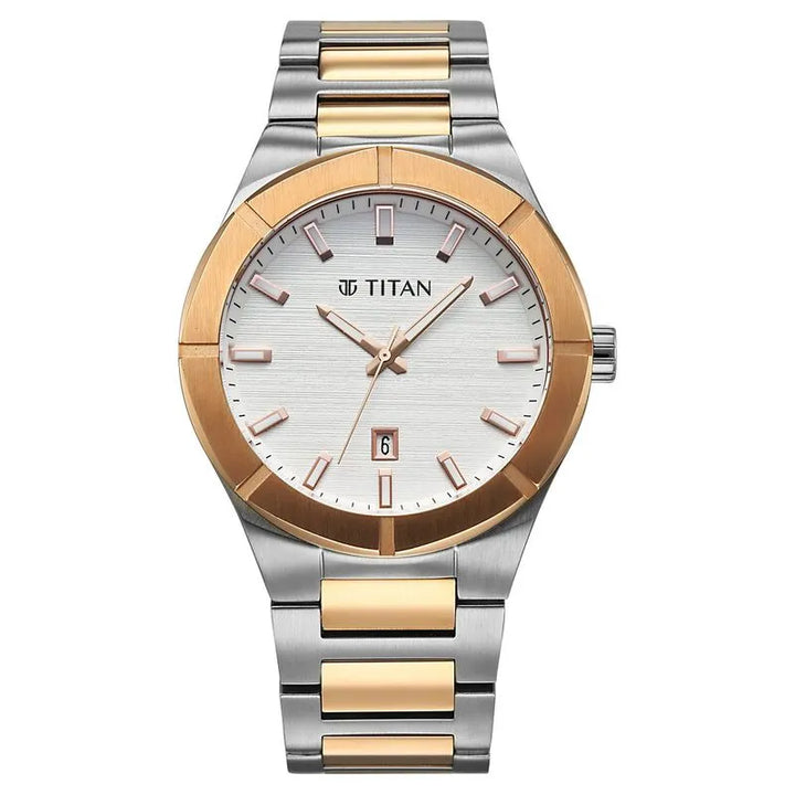 Titan Regalia Marque 90240km01 White Dial Men&